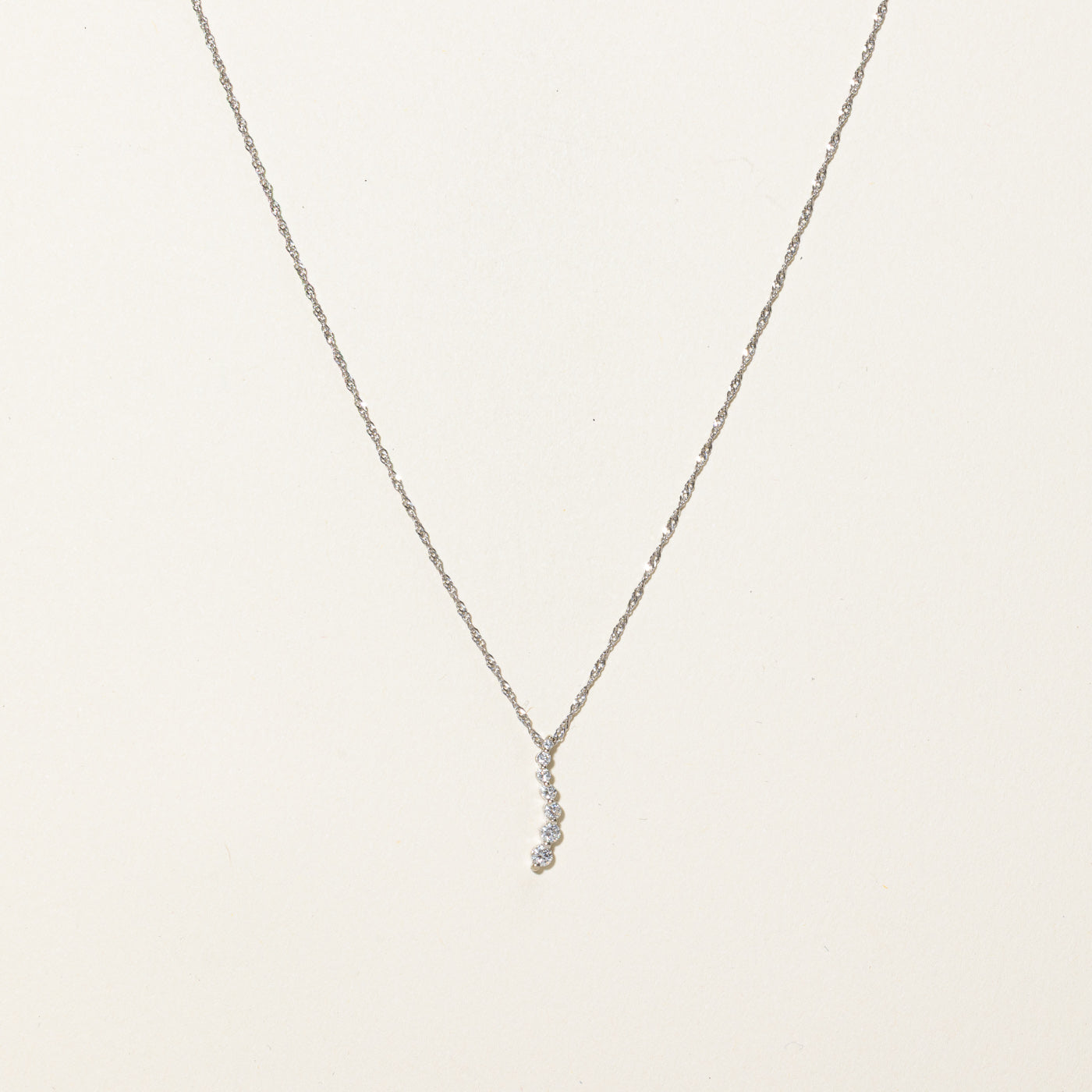 Diamond Wave Pendant Necklace | 0.23ctw | 18"