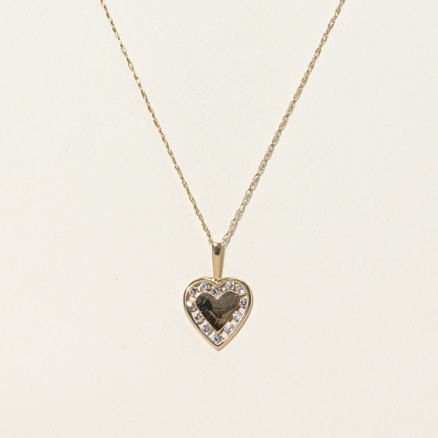 Collier pendentif cœur en diamant | 0,25 ct | 51 cm