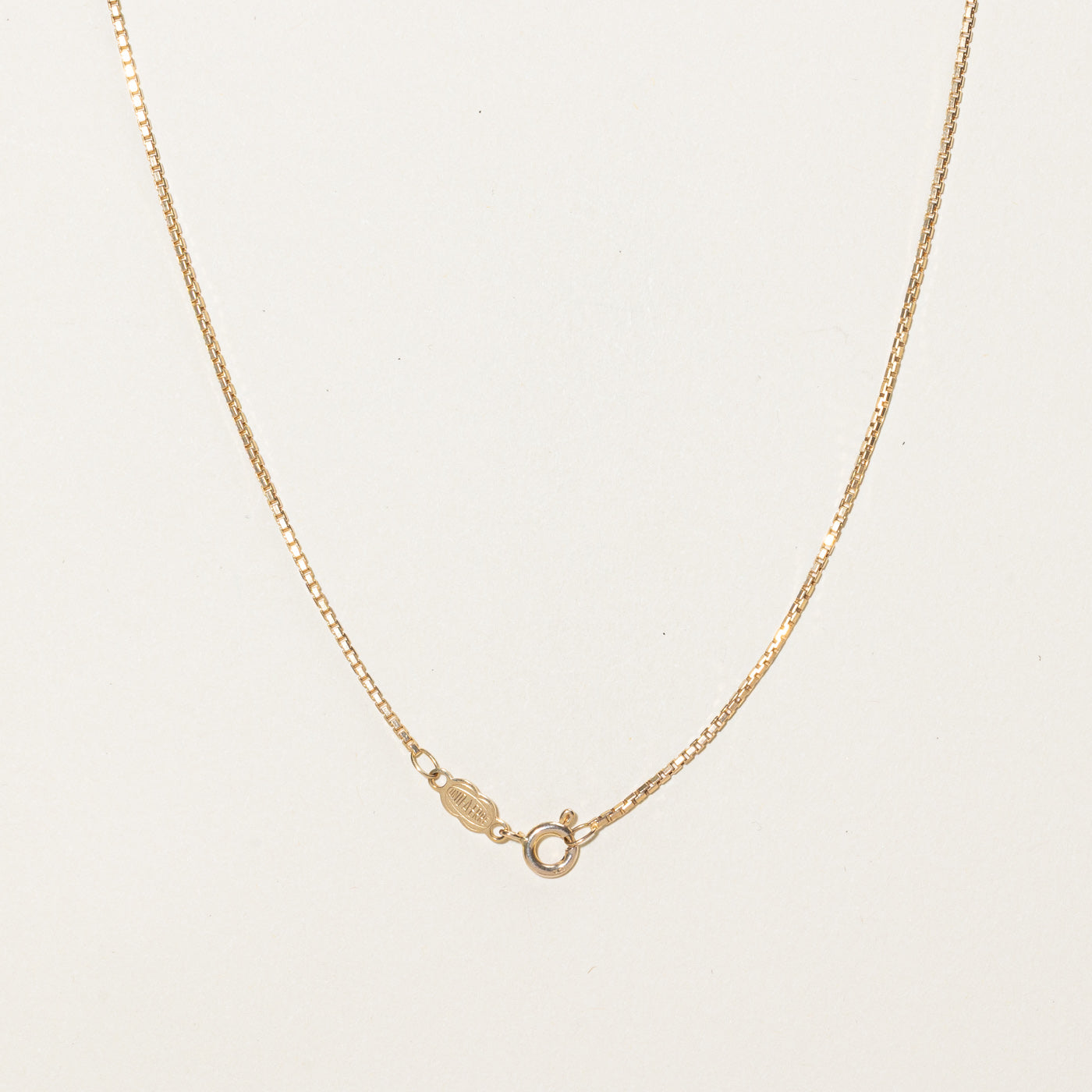 Chaîne à maillons carrés en or jaune 10 carats | 40,6 cm