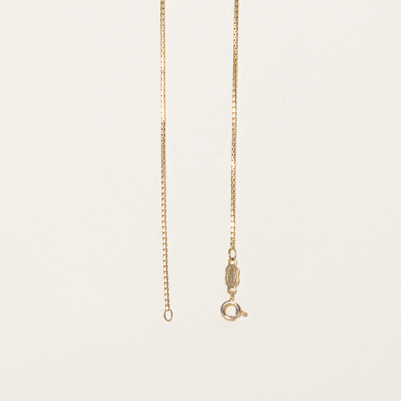 Chaîne à maillons carrés en or jaune 10 carats | 40,6 cm