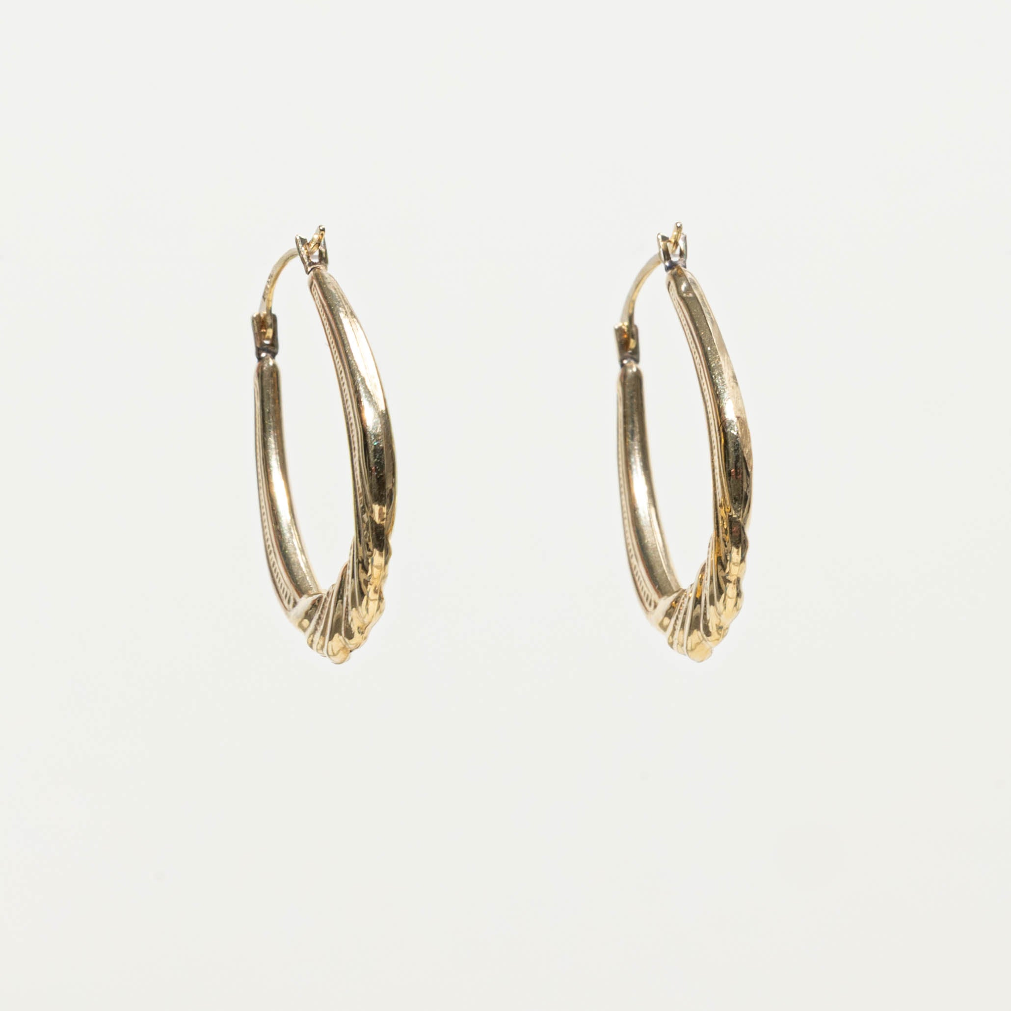 14k Croissant Hoop Earrings