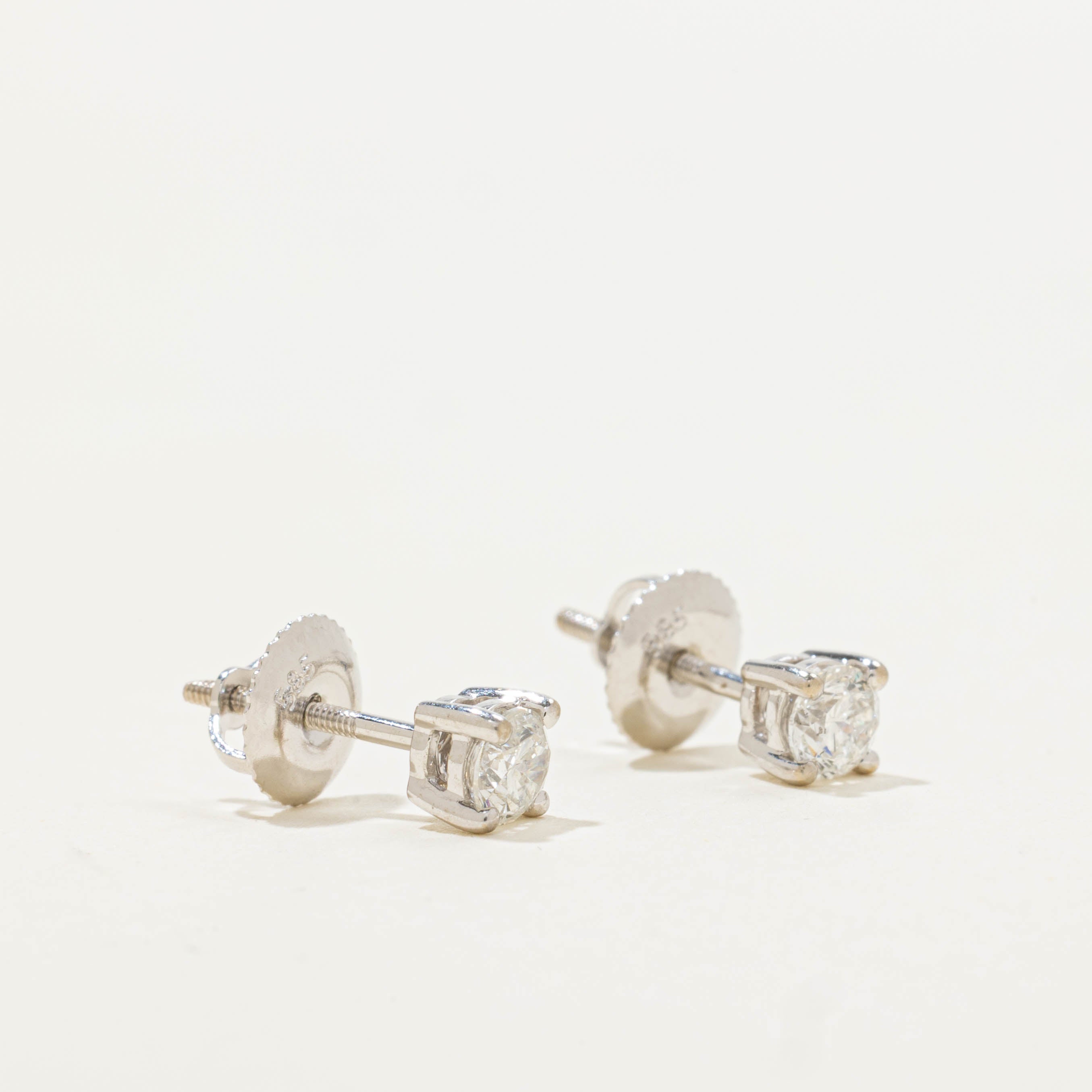 14k White Gold Diamond Studs | 0.23ct