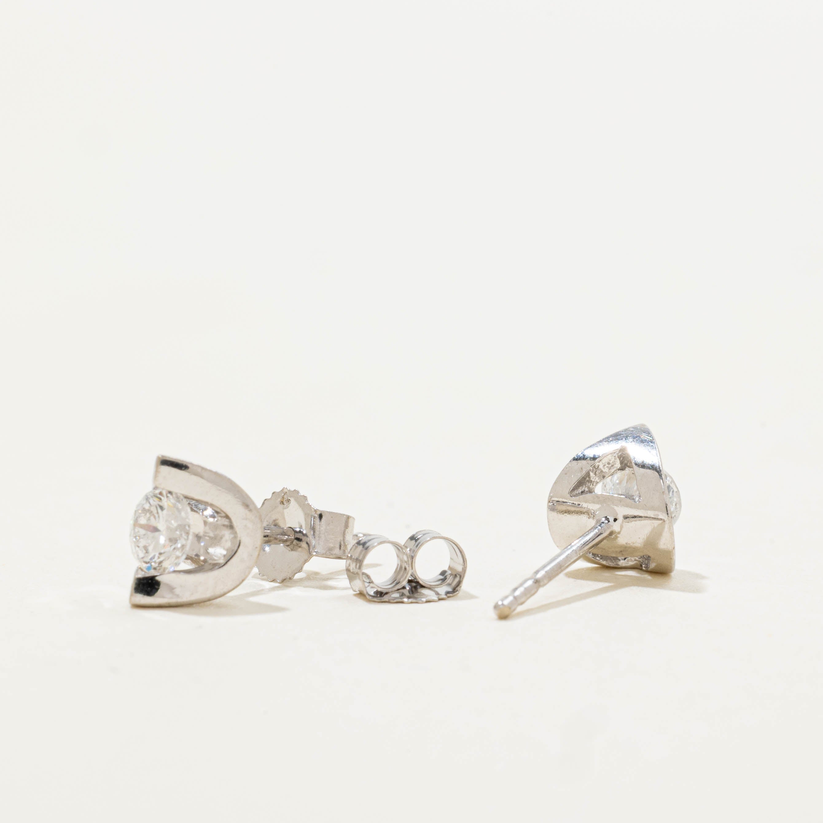 10k Tension Set Diamond Studs | 0.32ctw