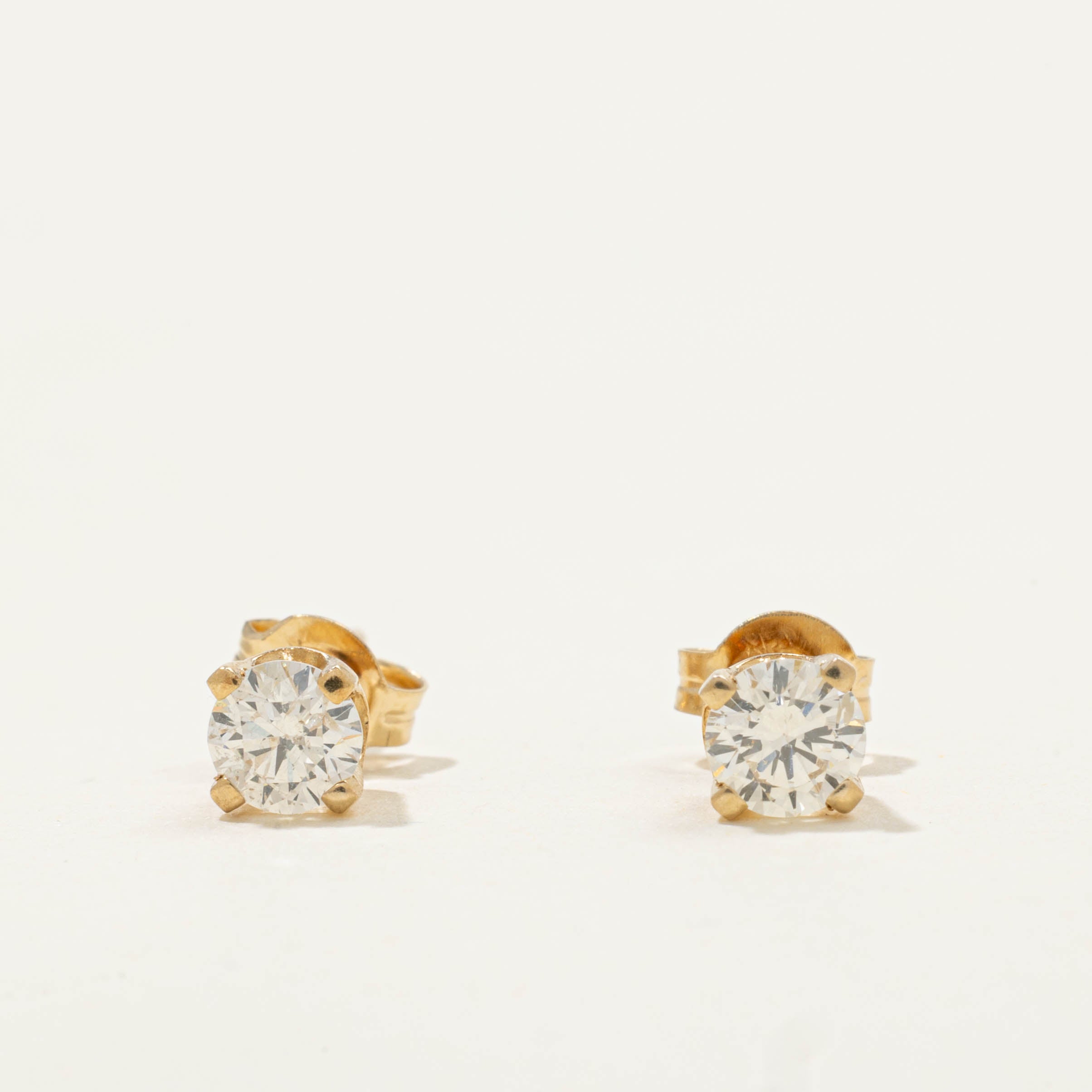 14k Basket Set Diamond Studs | 0.50ctw