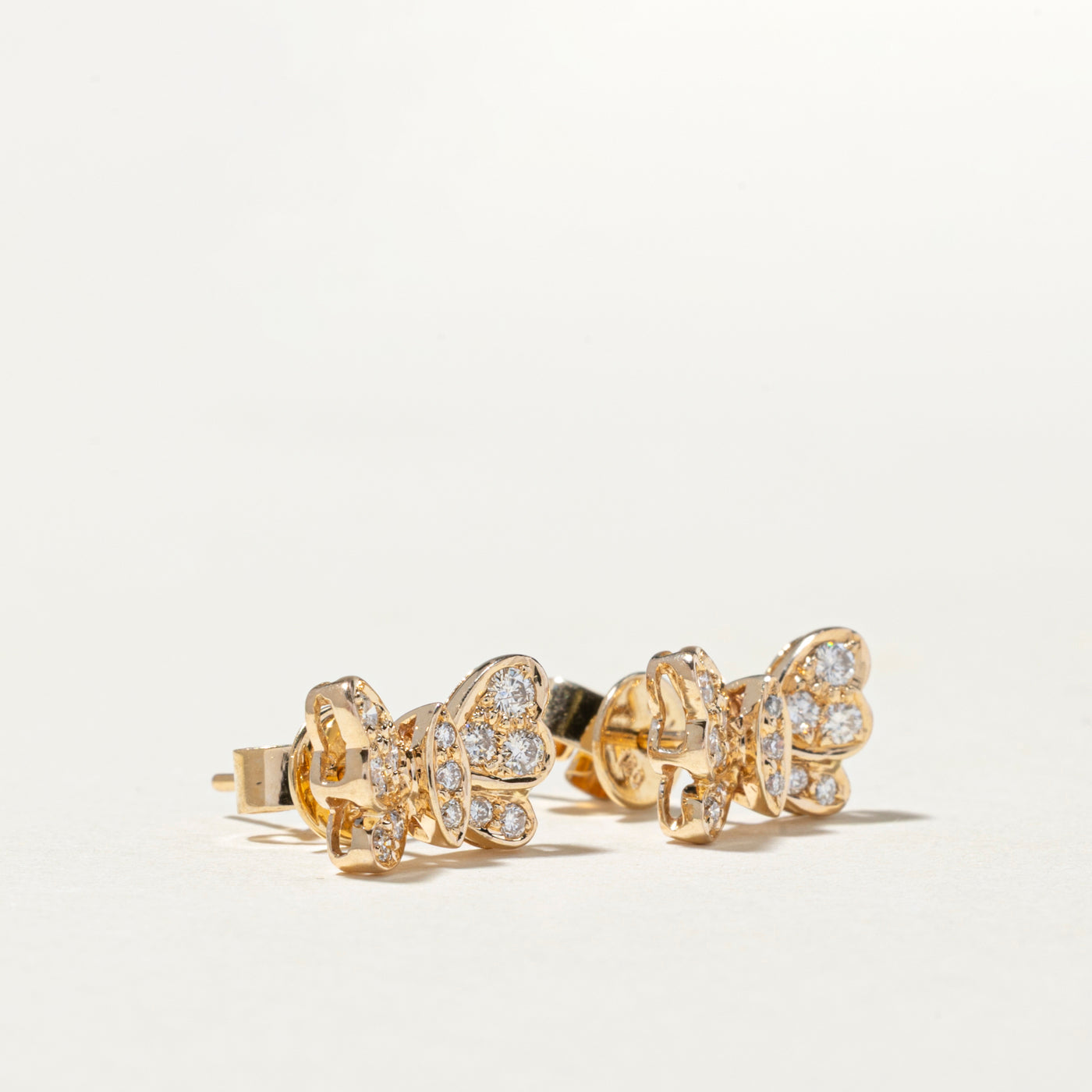 Diamond Butterfly Stud Earrings | 0.31ctw