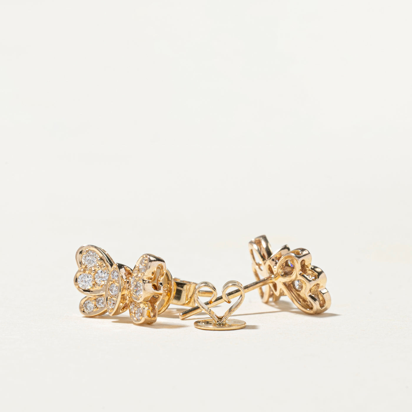 Diamond Butterfly Stud Earrings | 0.31ctw