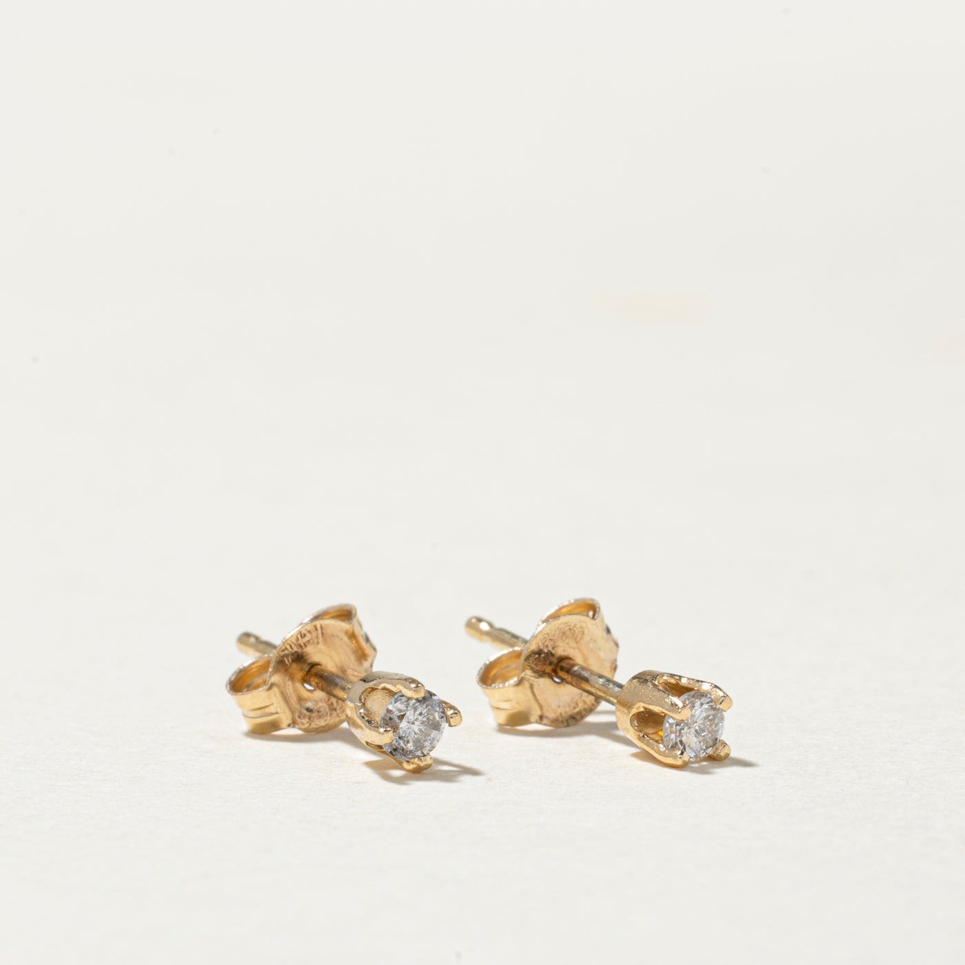 Solitaire Diamond Petite Stud Earrings | 0.09ctw