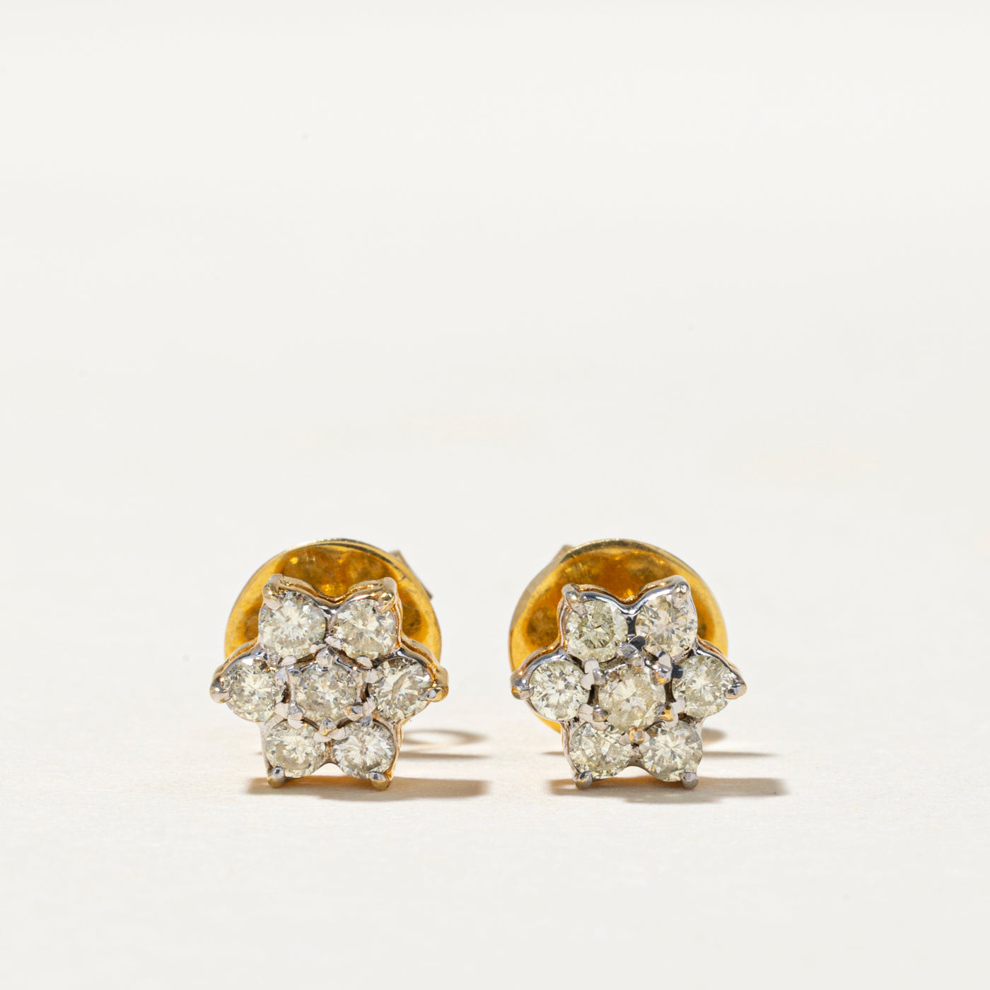 Diamond Petal Stud Earrings | 0.43ctw
