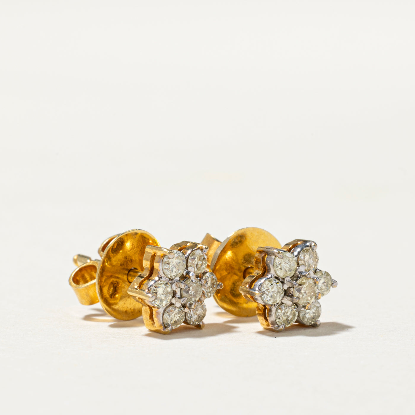 Diamond Petal Stud Earrings | 0.43ctw
