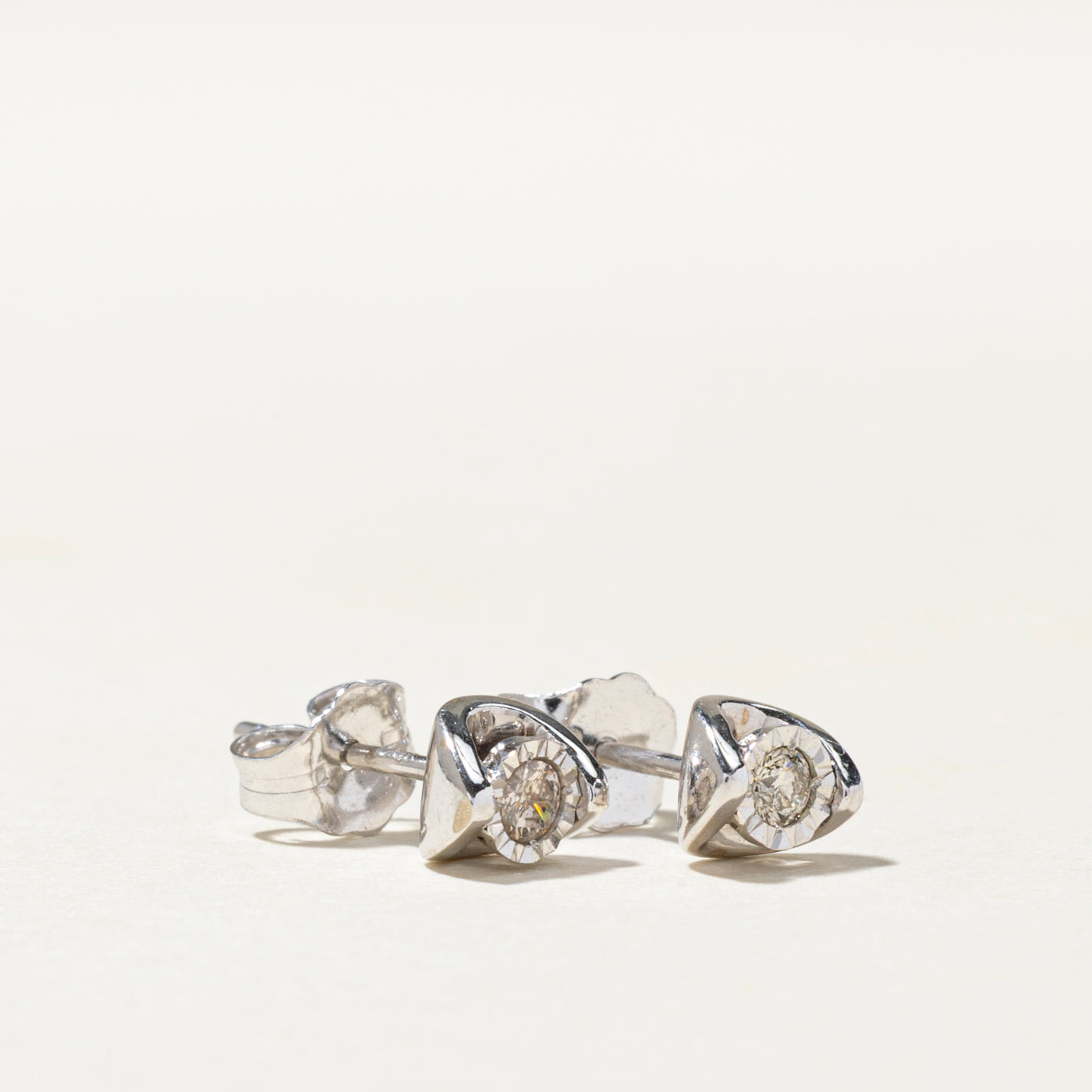 Solitaire Illusion Set Diamond Stud Earrings | 0.08ctw