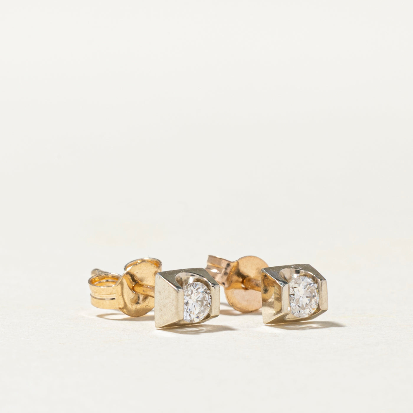 Solitaire Diamond Stud Earrings | 0.14ctw