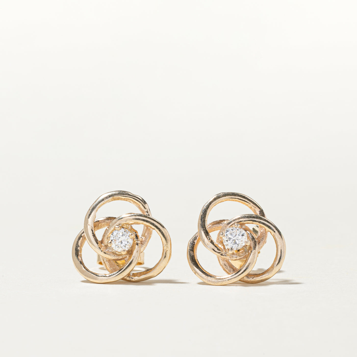 Diamond Interlocking Stud Earrings | 0.22ctw