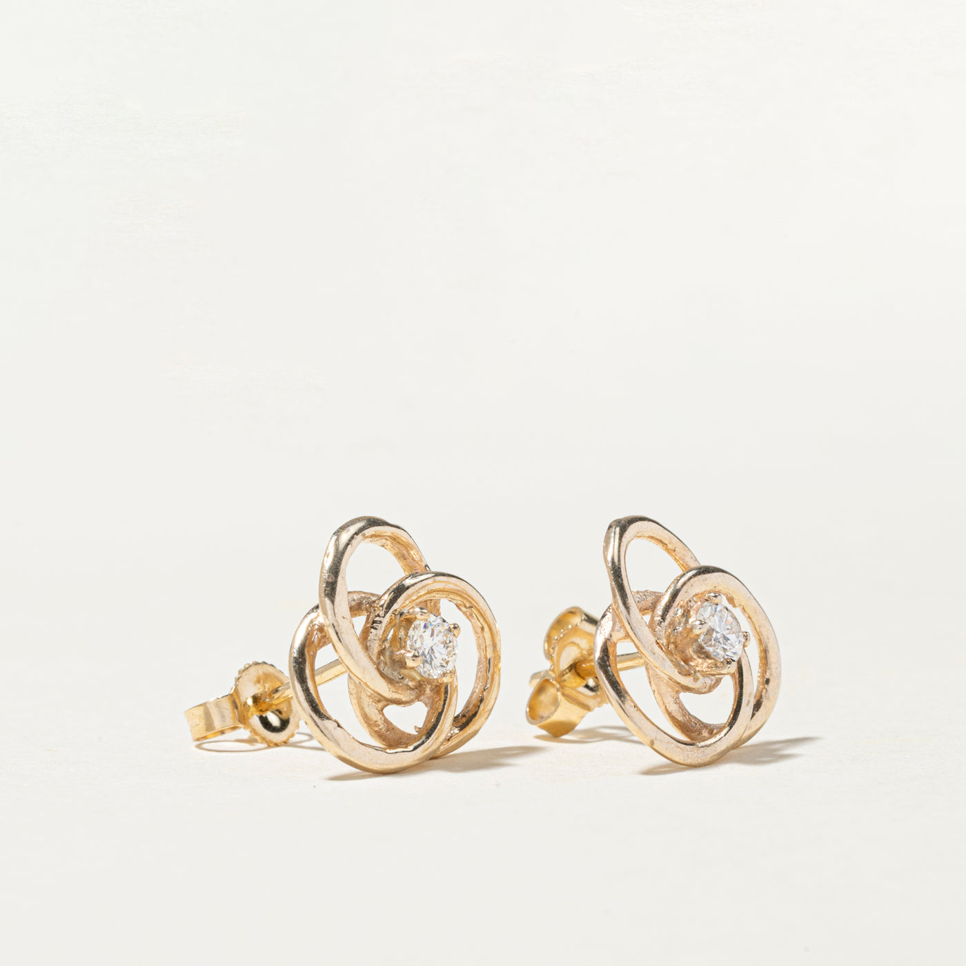 Diamond Interlocking Stud Earrings | 0.22ctw