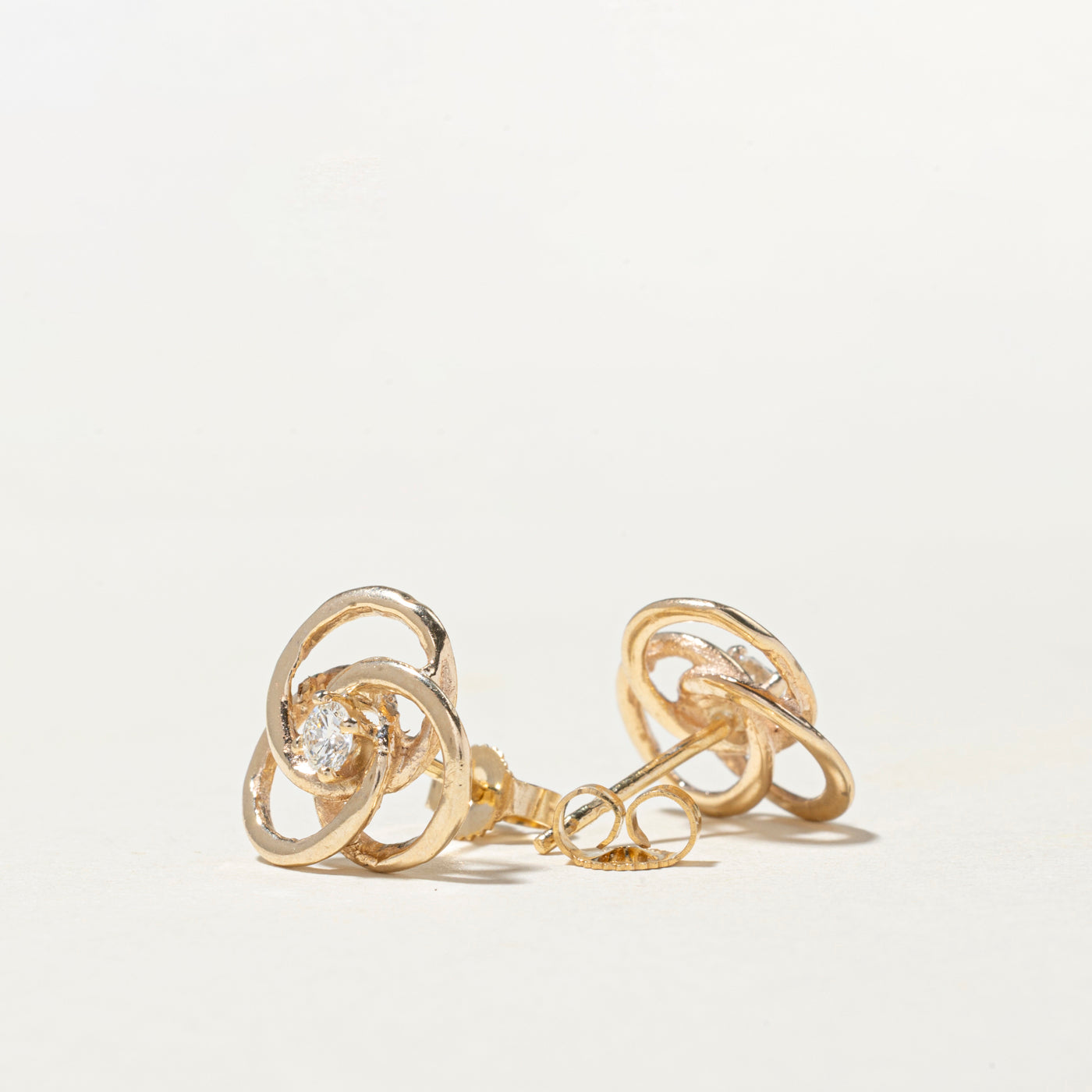 Diamond Interlocking Stud Earrings | 0.22ctw