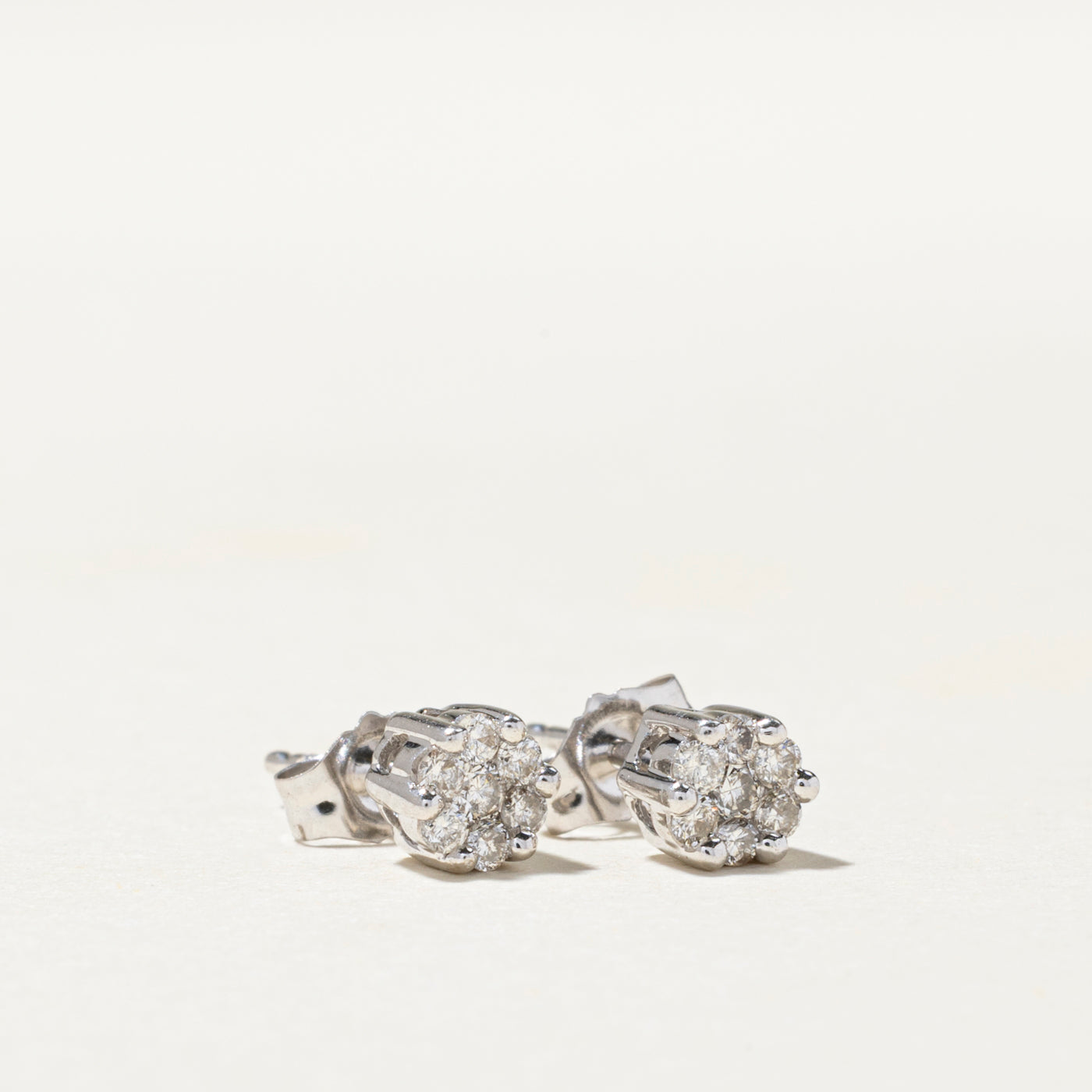 Diamond Cluster Stud Earrings | 0.83ctw
