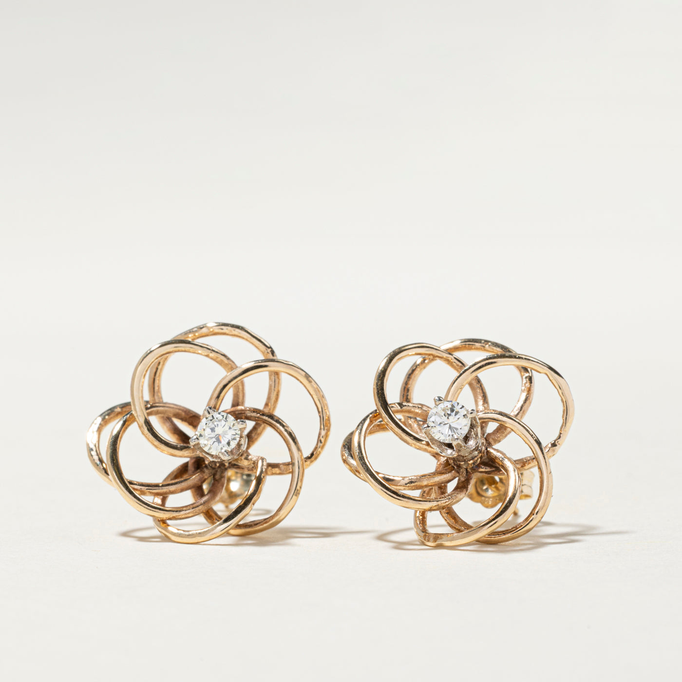 Diamond Interlocking Stud Earrings | 0.24ctw