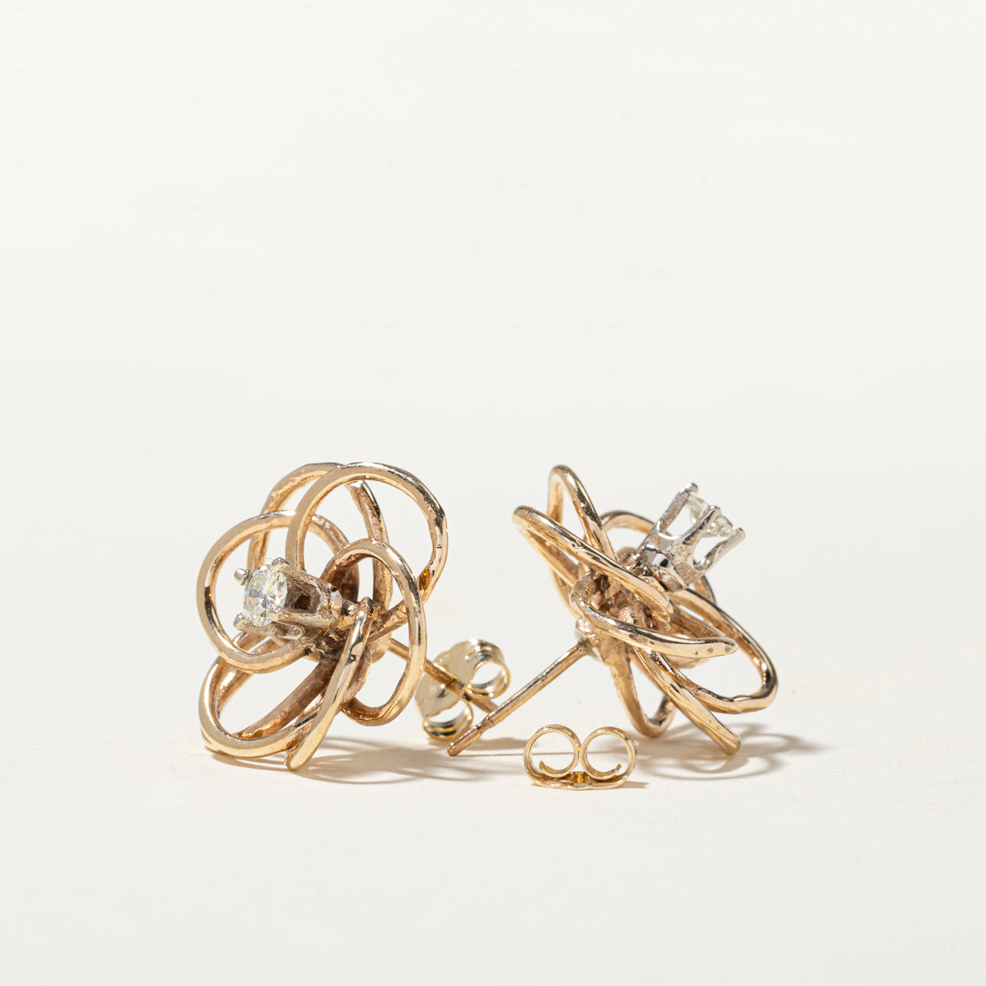 Diamond Interlocking Stud Earrings | 0.24ctw