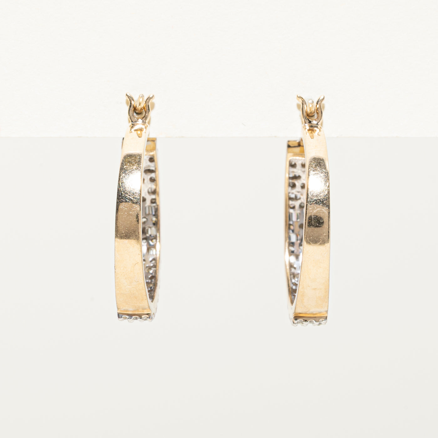 Mixed Cut Diamond Hoop Earrings | 0.69ctw