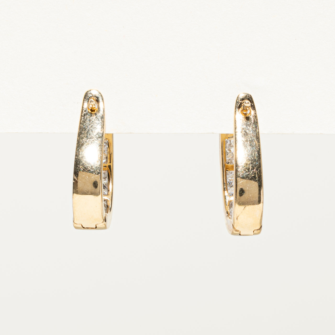 Invisible Set Diamond Hoop Earrings | 1.00ctw