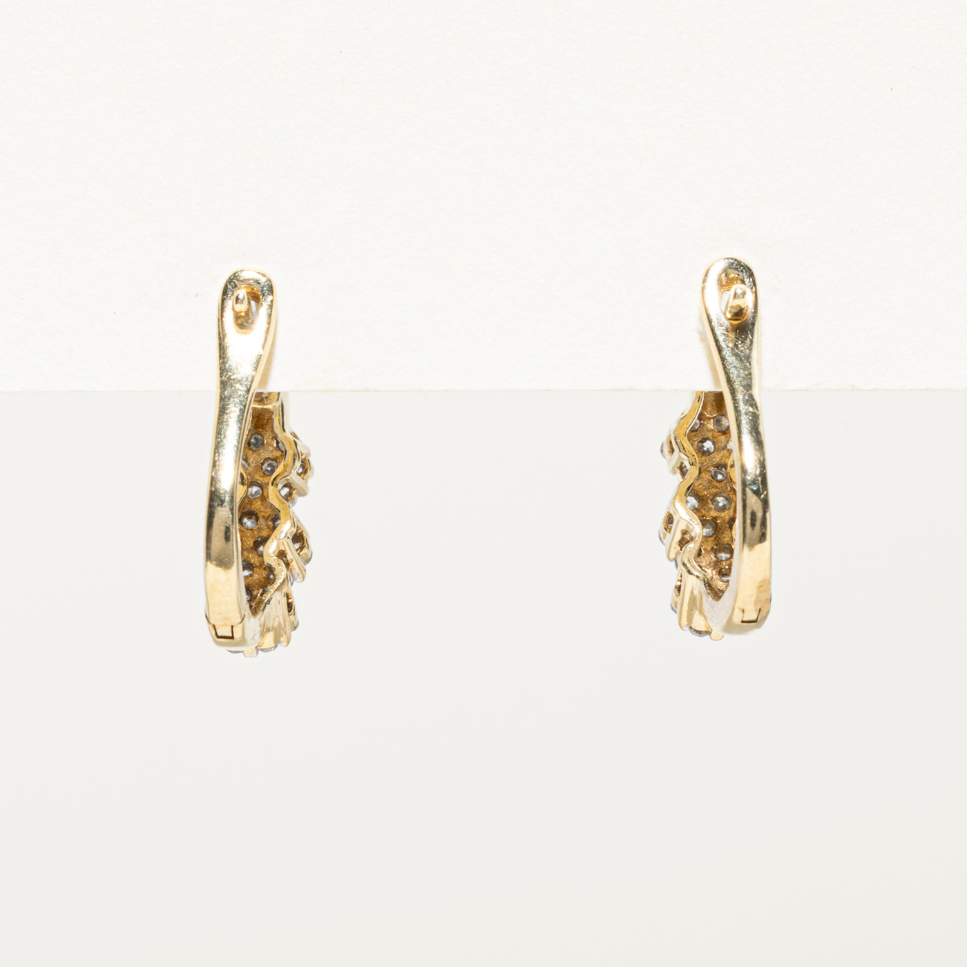 Diamond Multi Cluster Hoop Earrings | 0.25ctw