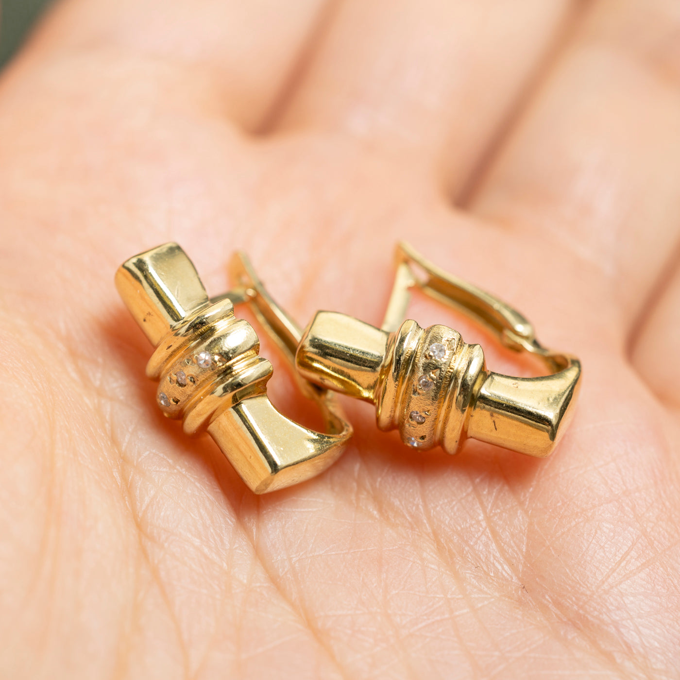 Diamond Bar Stud Earrings | 0.05ctw