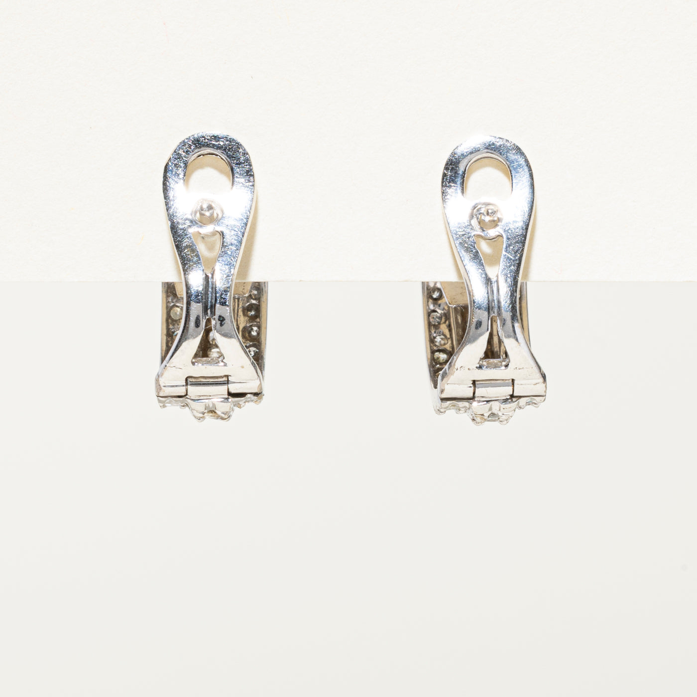Multi Row Diamond Half Huggie Earrings | 1.10ctw