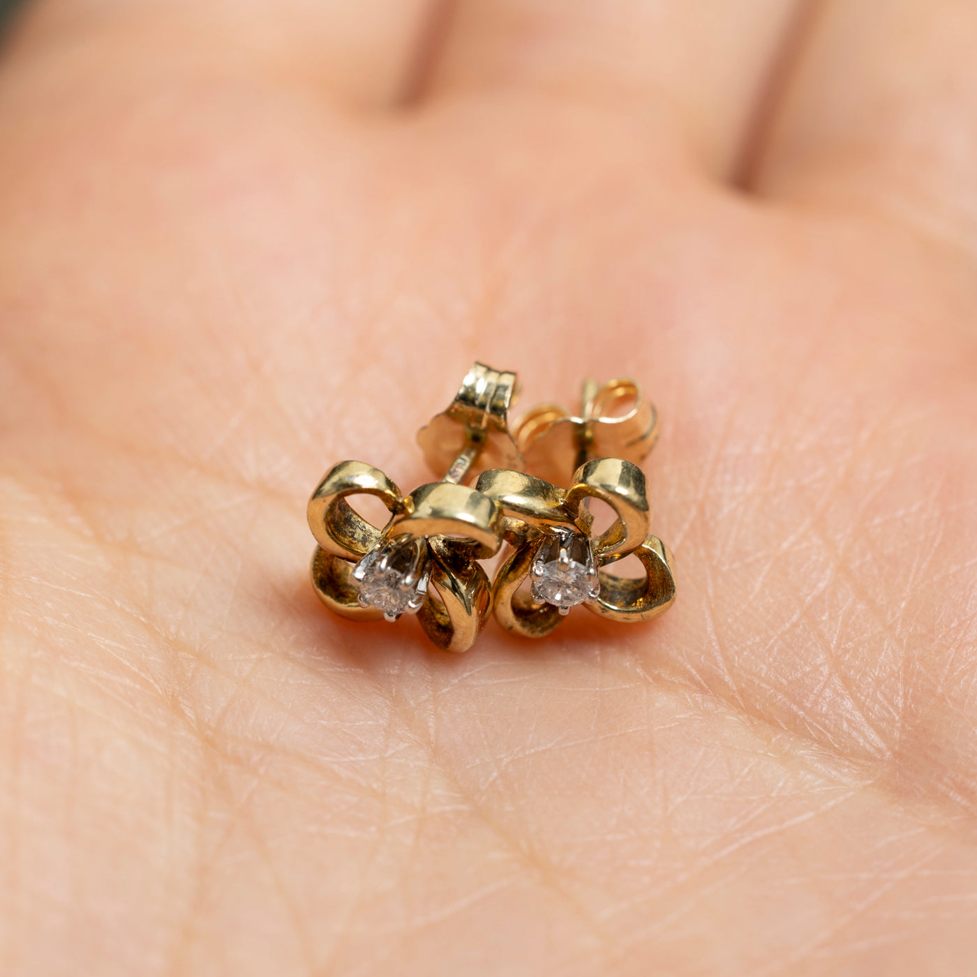 Diamond Flower Stud Earrings | 0.09ctw
