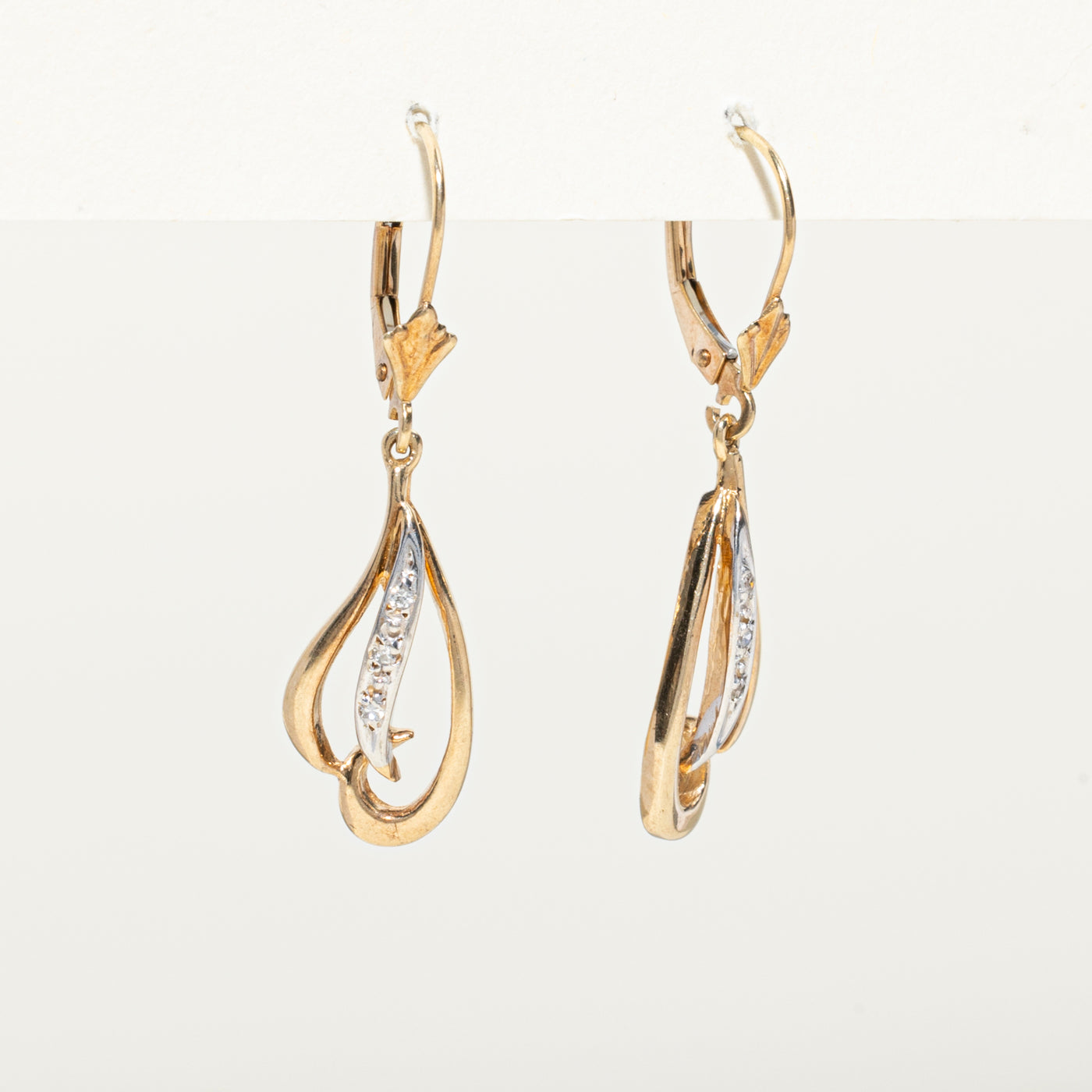 Diamond Dangling Drop Earrings | 0.04ctw
