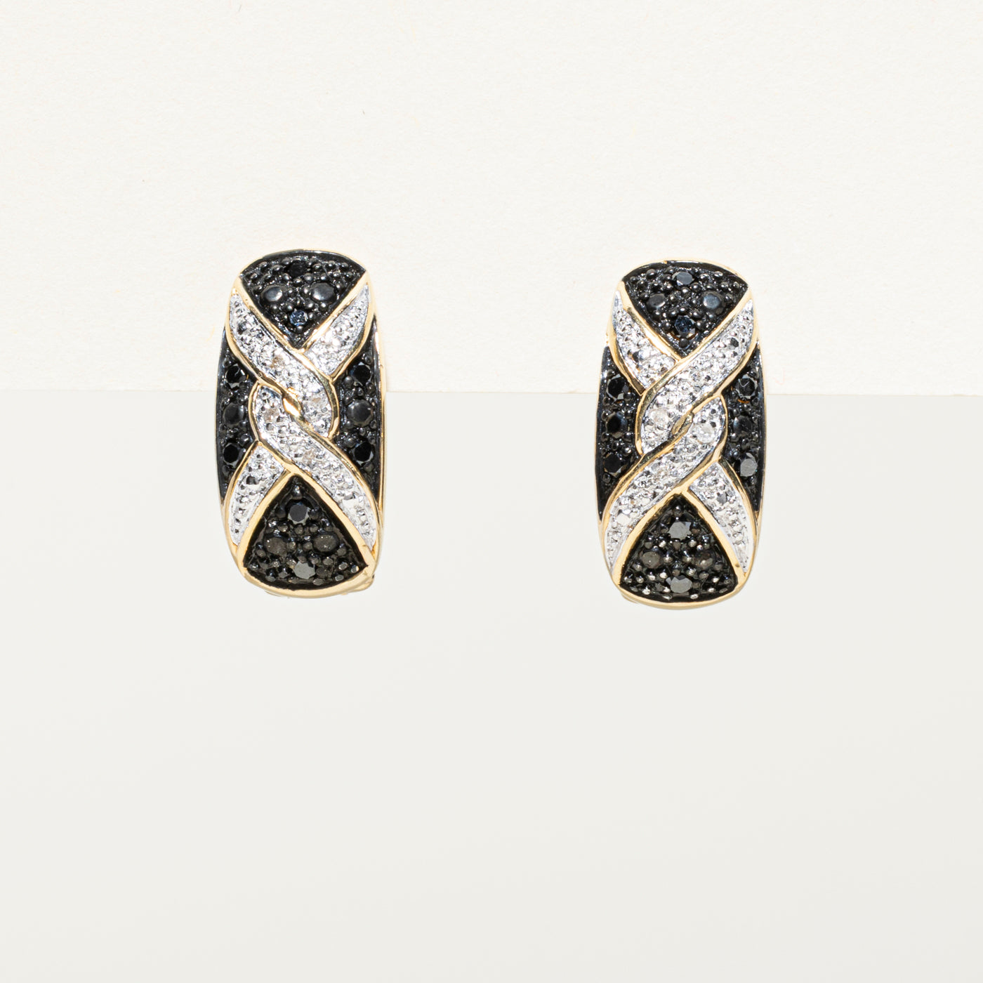 Black & White Diamond Stud Earrings | 0.26ctw