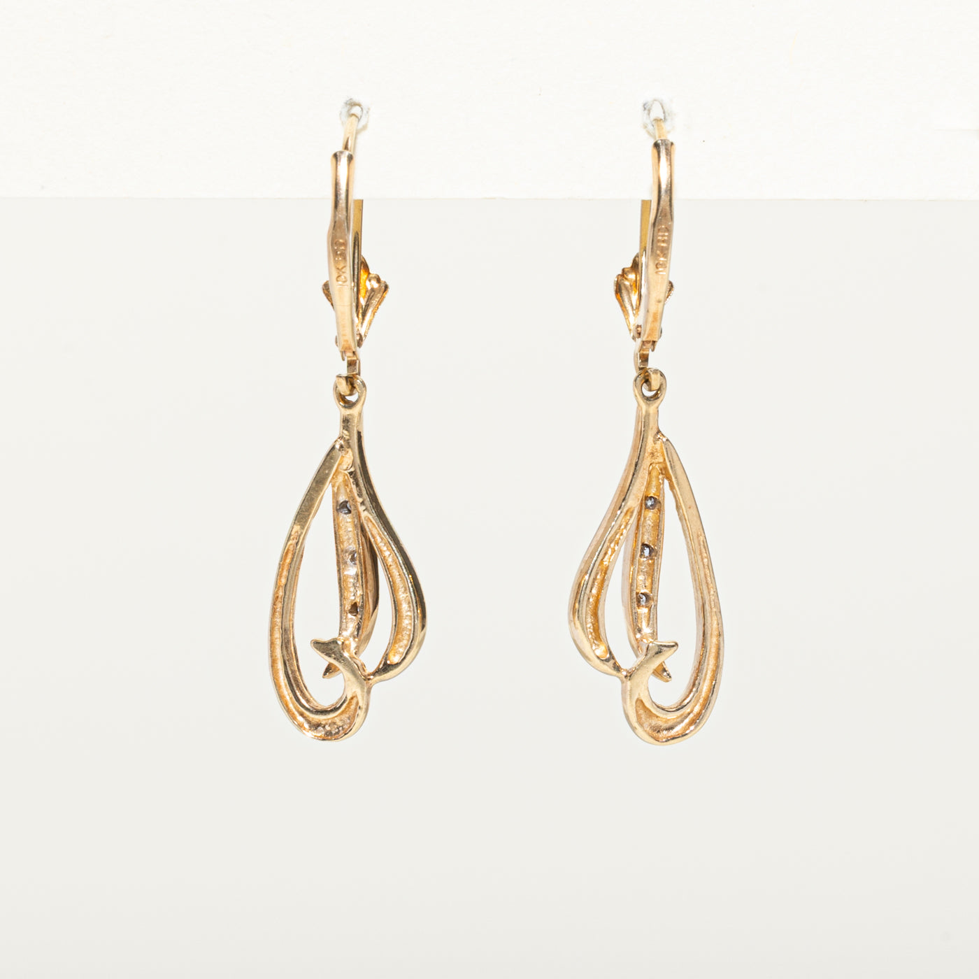 Diamond Dangling Drop Earrings | 0.04ctw