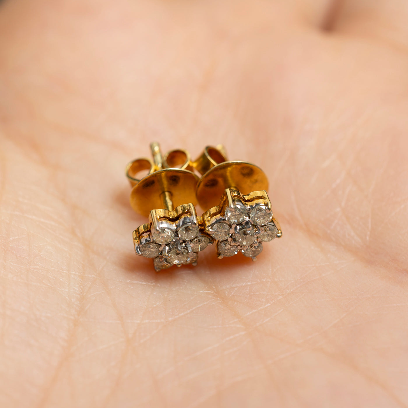 Diamond Petal Stud Earrings | 0.43ctw