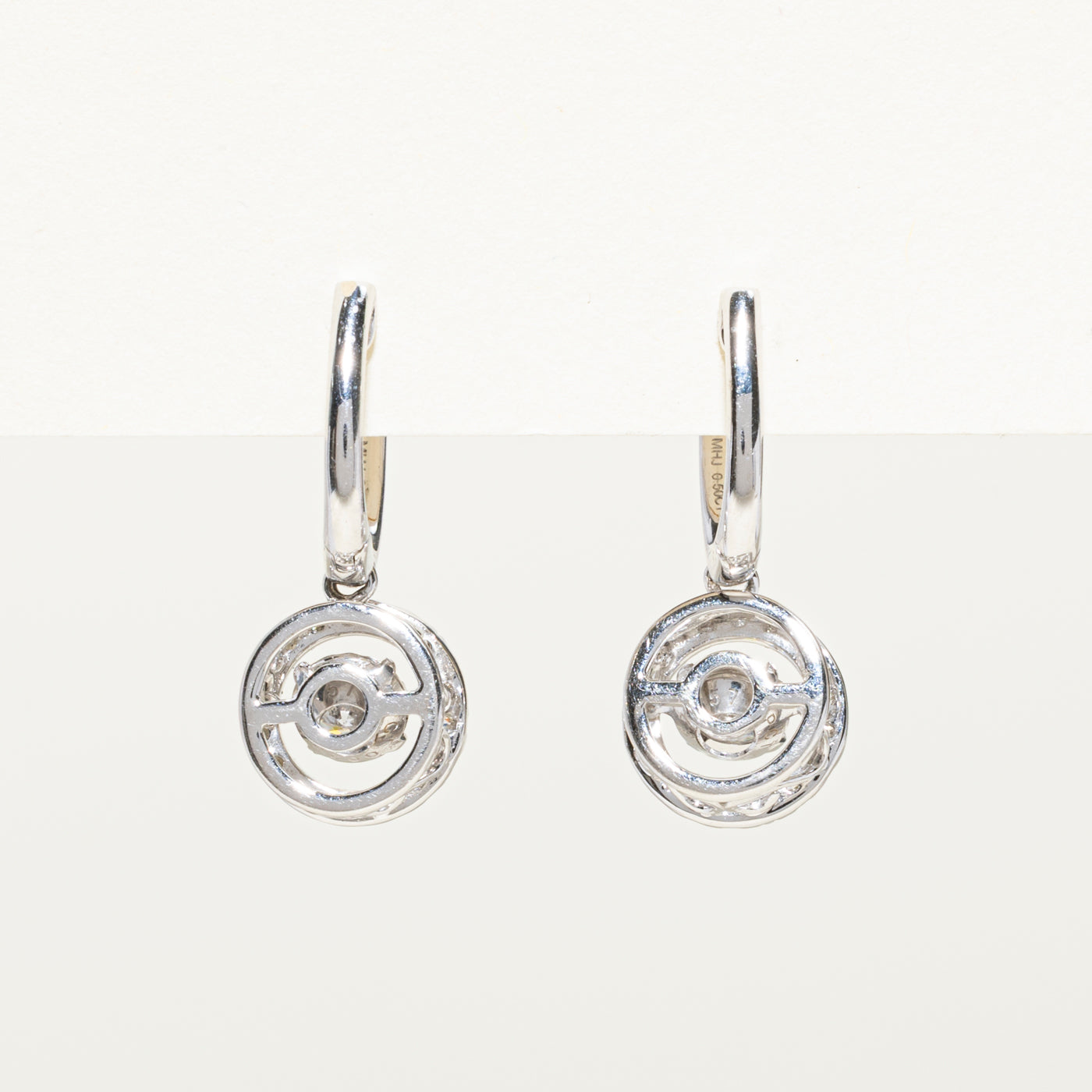 Diamond Halo Drop Earrings | 0.50ctw