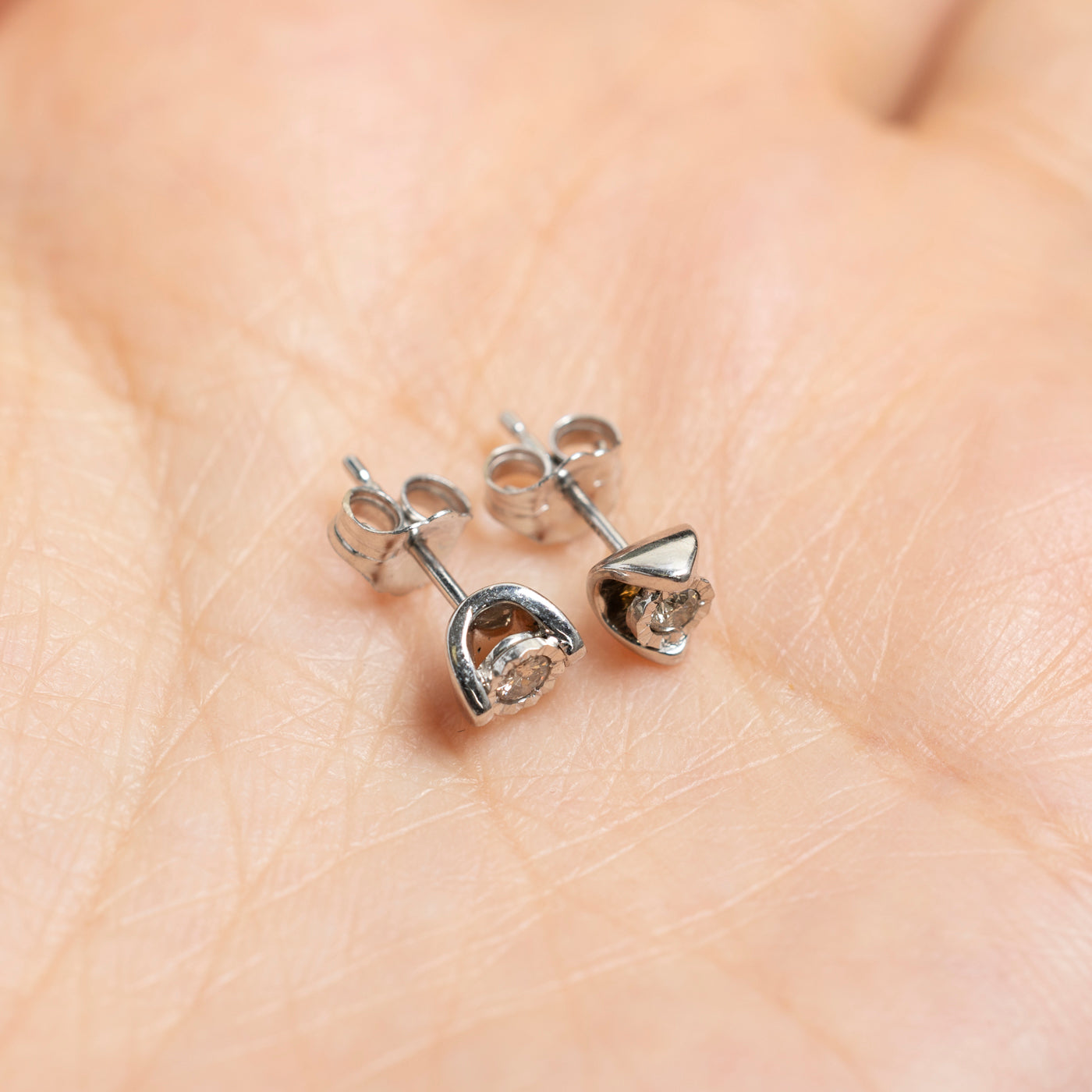 Solitaire Illusion Set Diamond Stud Earrings | 0.08ctw
