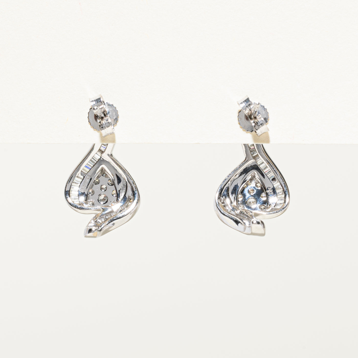 Diamond Pear Cluster Stud Earrings | 0.44ctw
