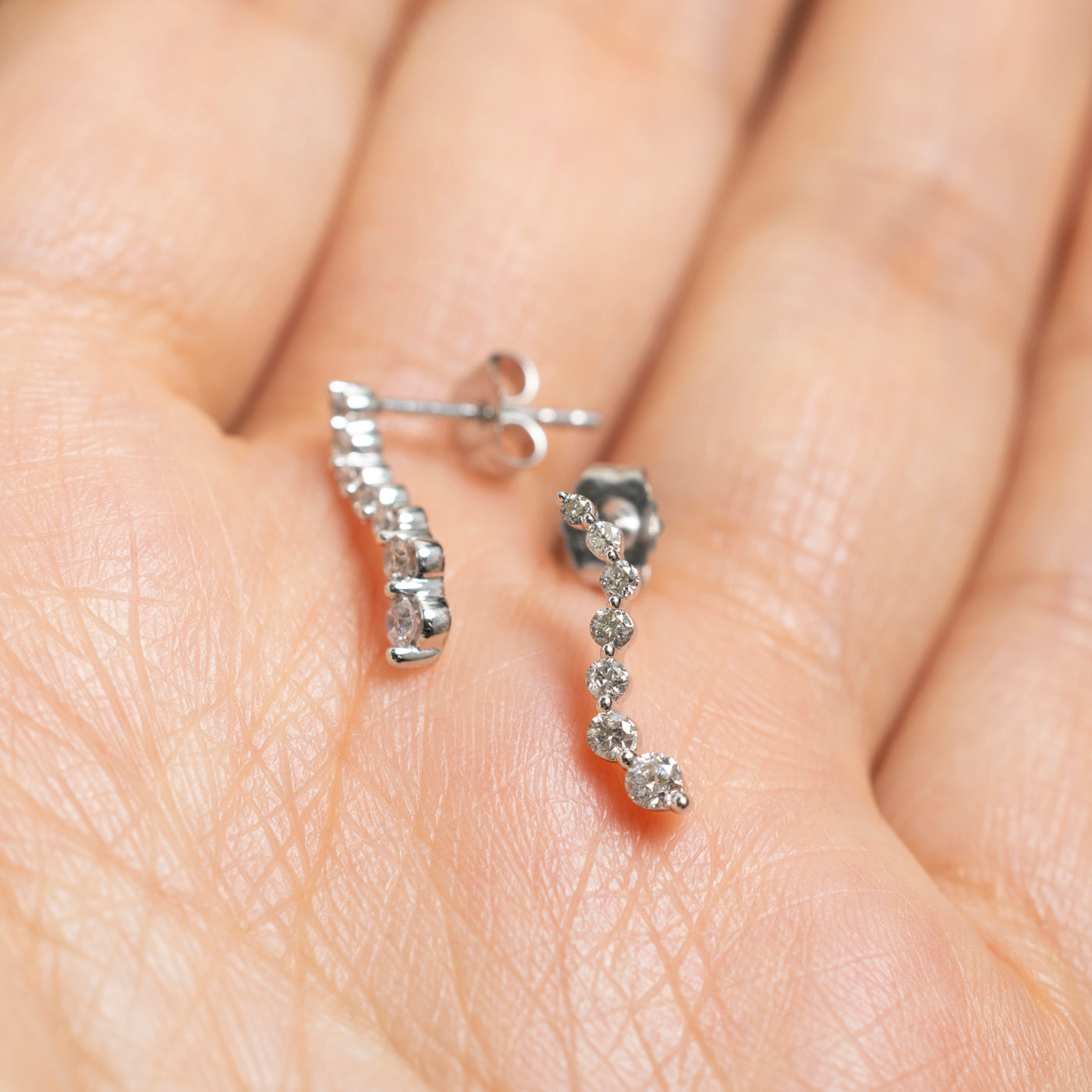 Diamond Wavy Drop Earrings | 0.33ctw