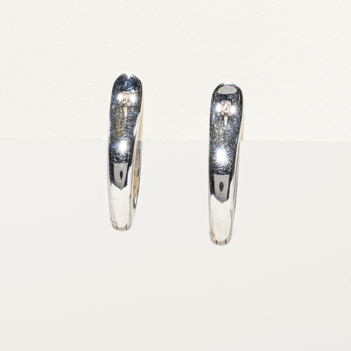 Channel Set Diamond Hoop Earrings | 0.48ctw