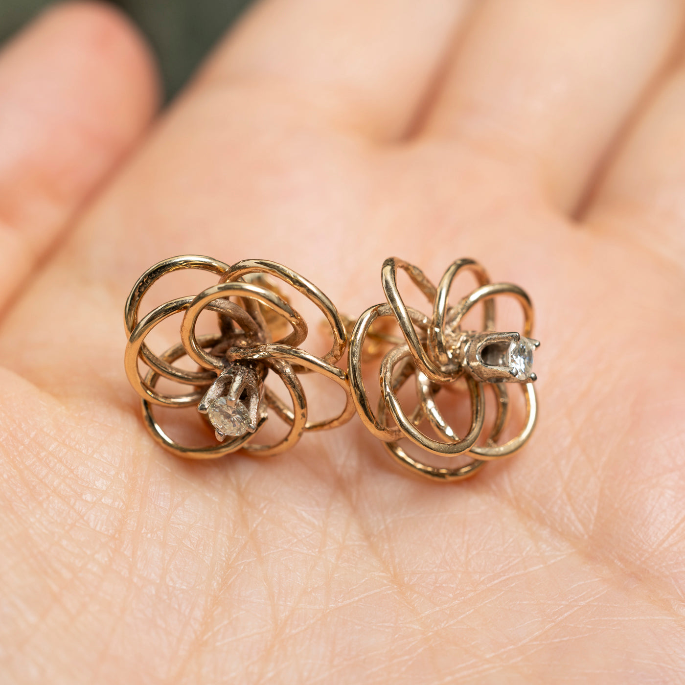 Diamond Interlocking Stud Earrings | 0.24ctw