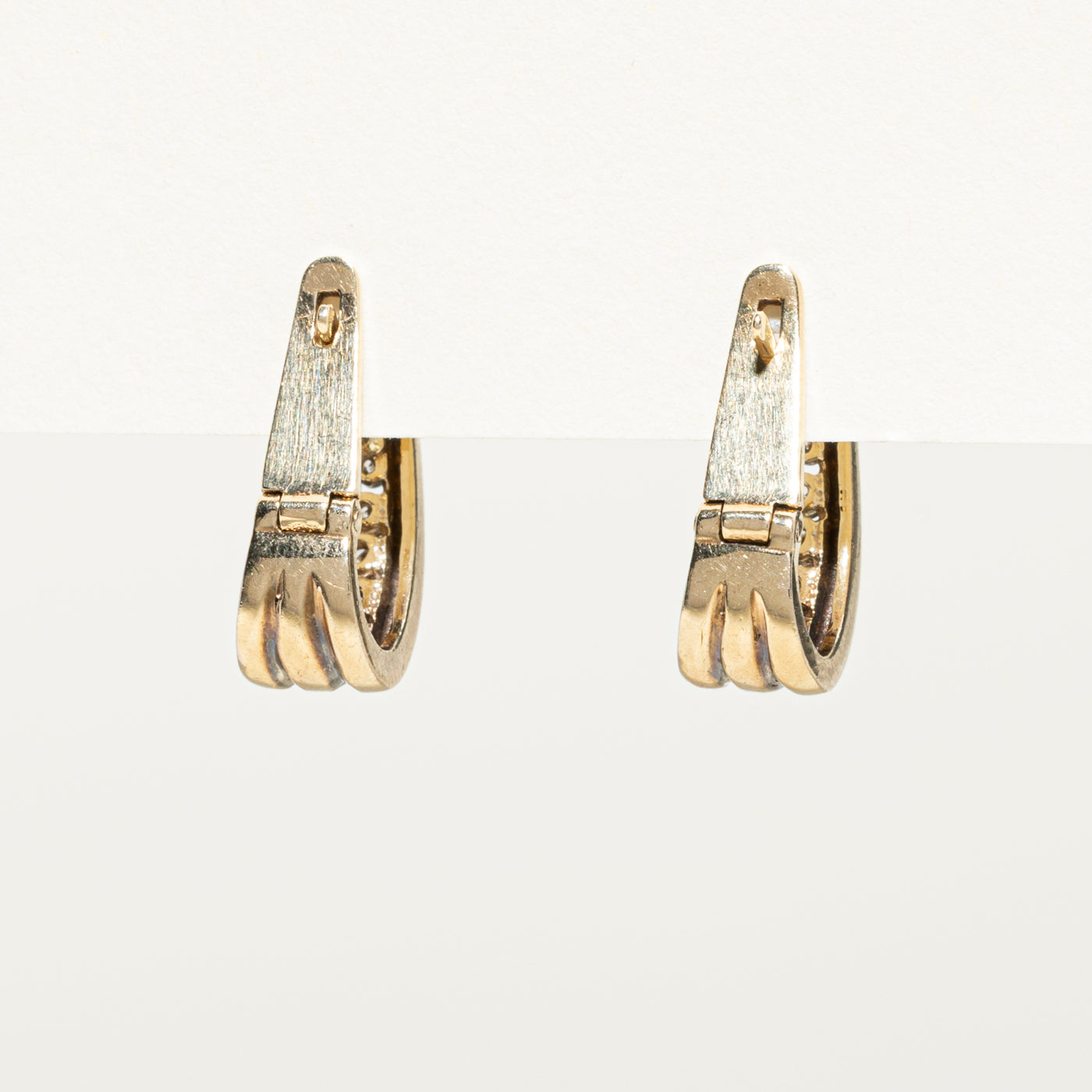 Channel Set Diamond Huggie Earrings | 0.30ctw
