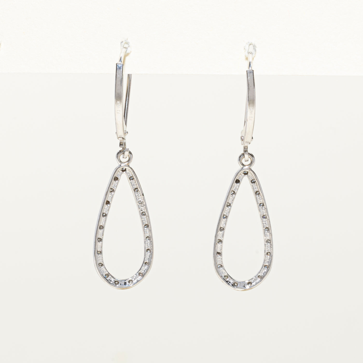 Diamond Pear Shaped Drop Earrings | 0.08ctw