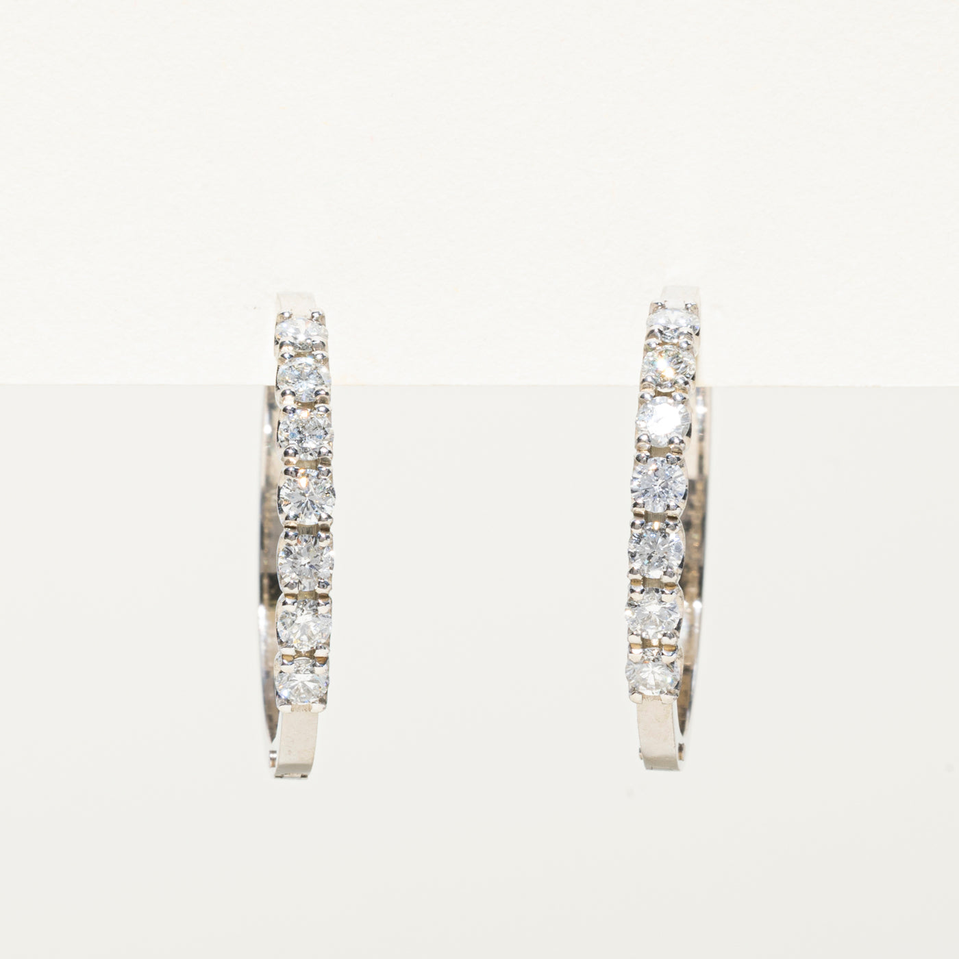 Diamond Hoop Earrings | 1.12ctw