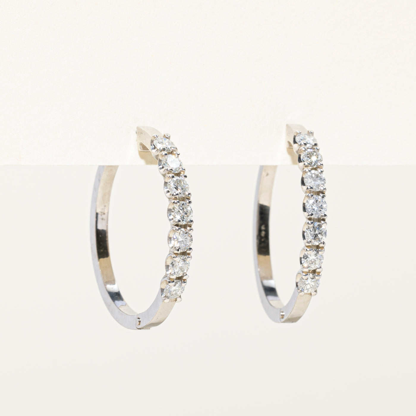 Diamond Hoop Earrings | 1.12ctw