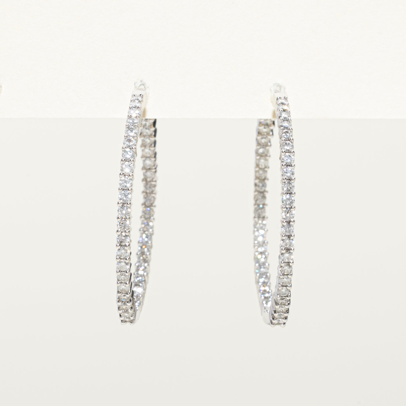 Boucles d'oreilles créoles en diamants (grandes tailles) | 1,20 ct au total