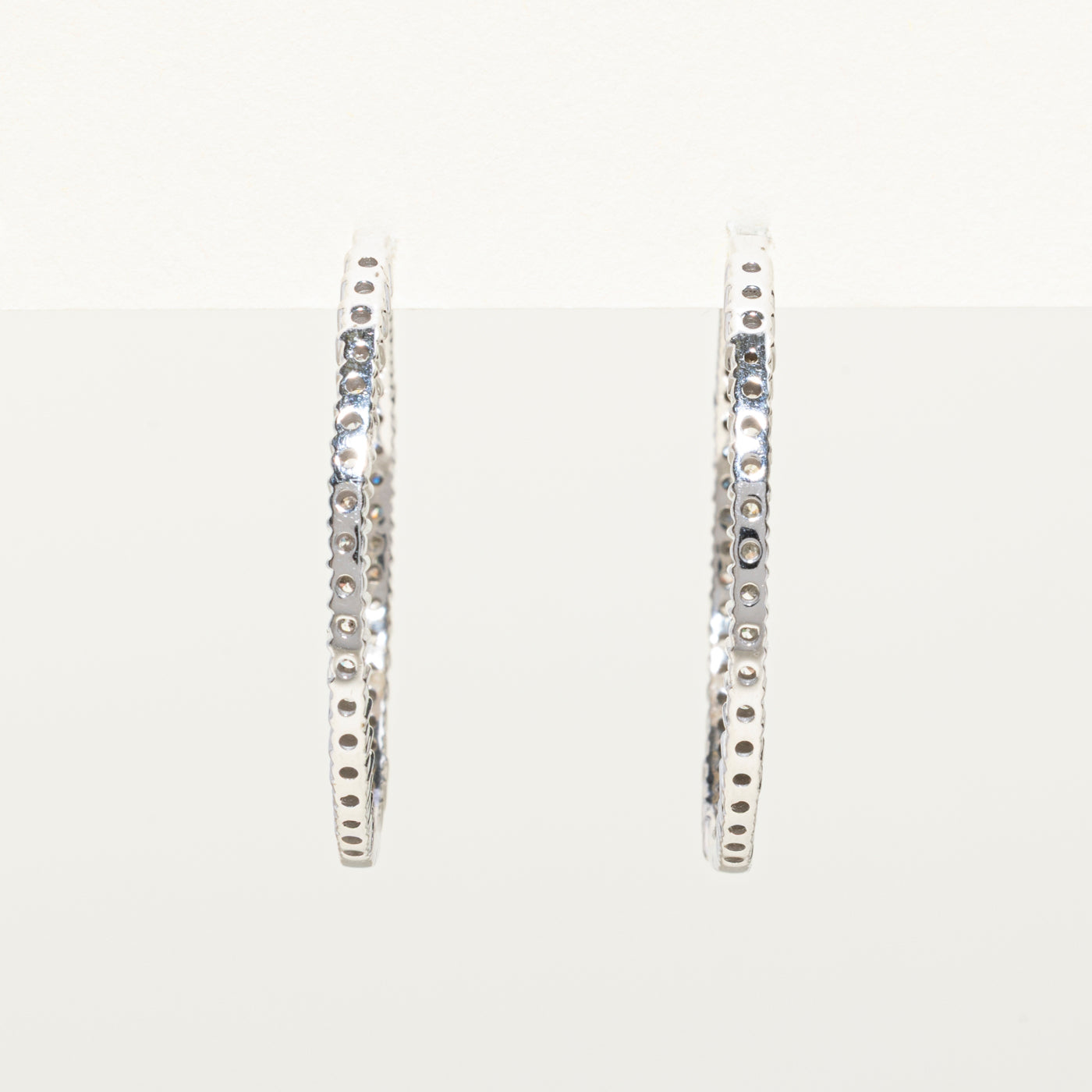 Boucles d'oreilles créoles en diamants (grandes tailles) | 1,20 ct au total
