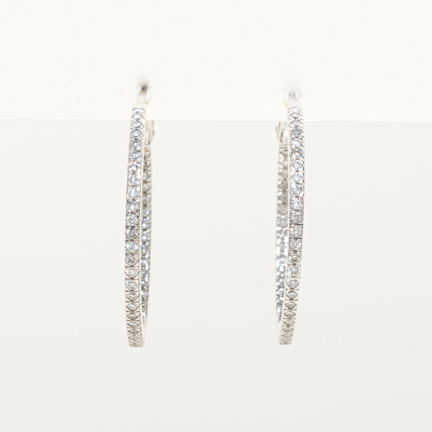 Diamond Large Hoop Earrings | 0.76ctw