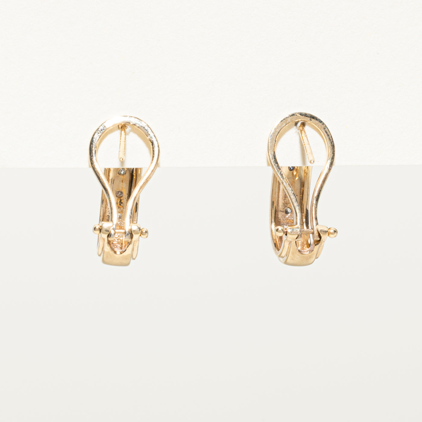 Flush Set Diamond Half Huggie Earrings | 0.10ctw