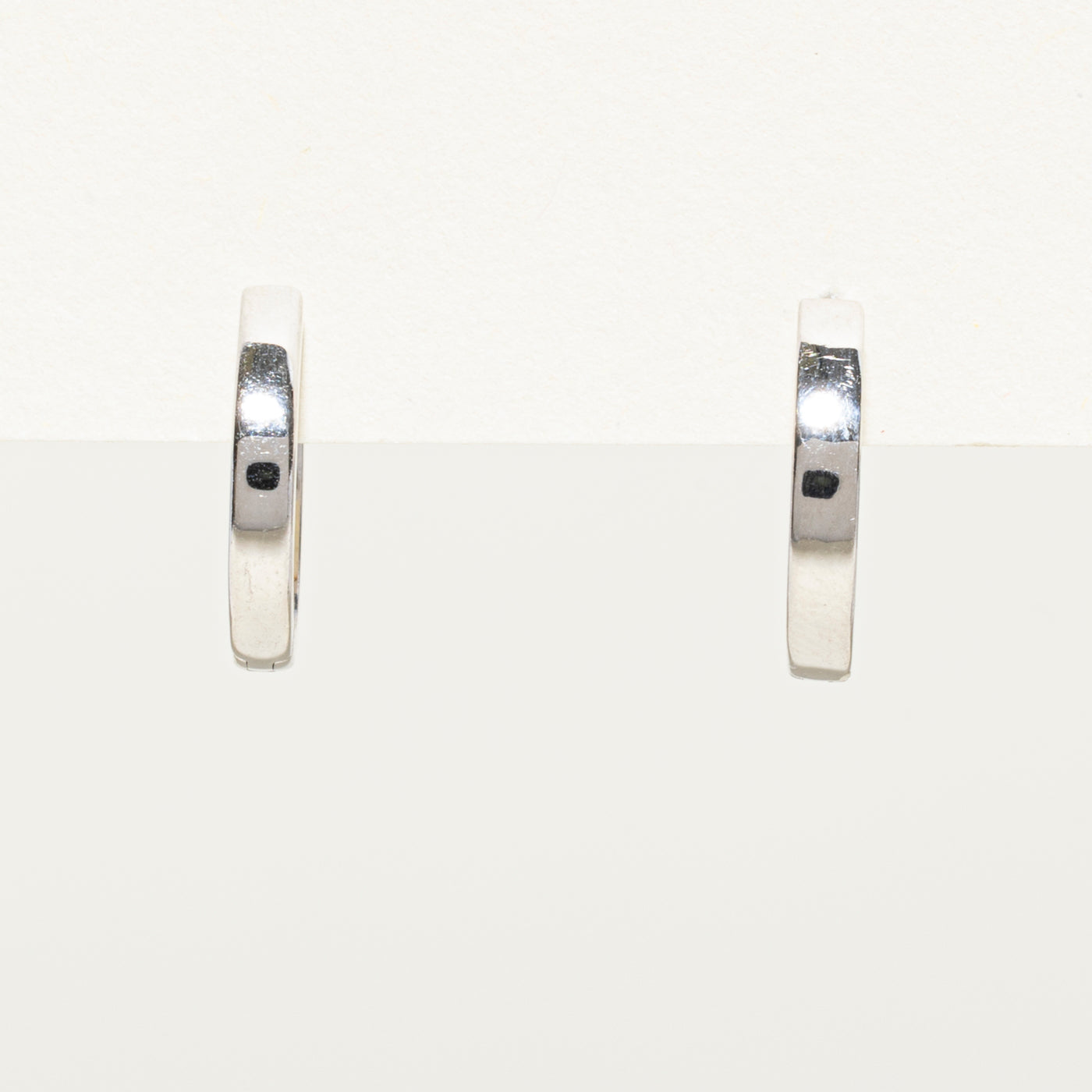 Channel Set Diamond Hoop Earrings | 0.10ctw