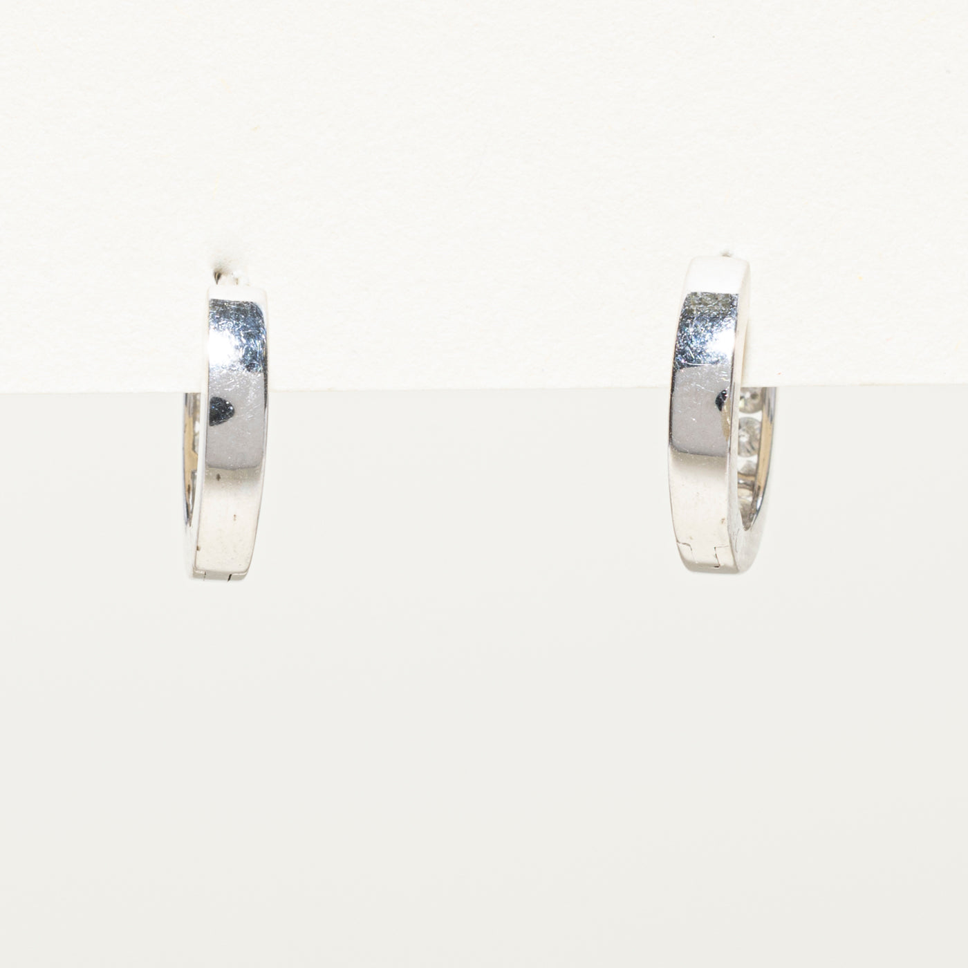 Channel Set Diamond Hoop Earrings | 0.28ctw