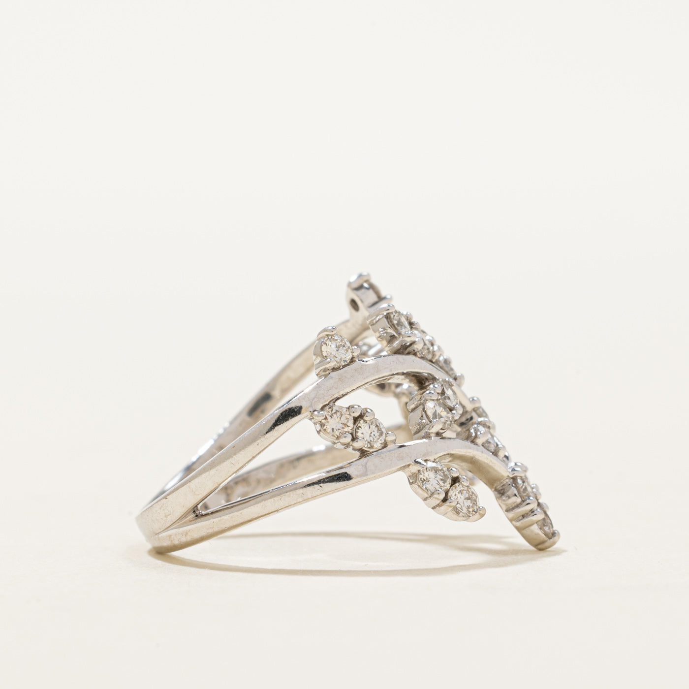 10K Diamond Openwork Vine Ring | 0.50ctw | SZ 5