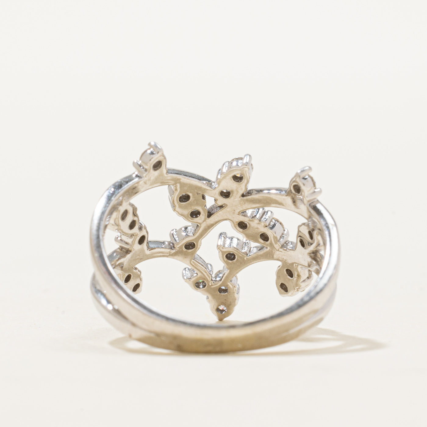 10K Diamond Openwork Vine Ring | 0.50ctw | SZ 5
