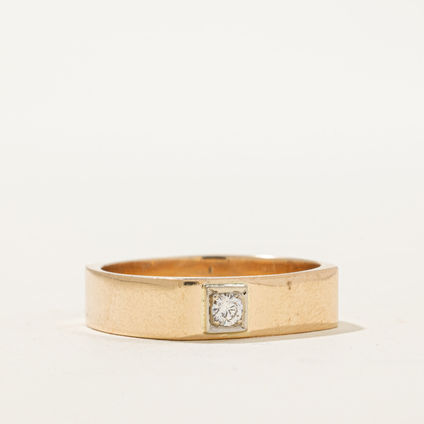 10K Diamond Soft Square Band | 0.11ct | SZ 11.25